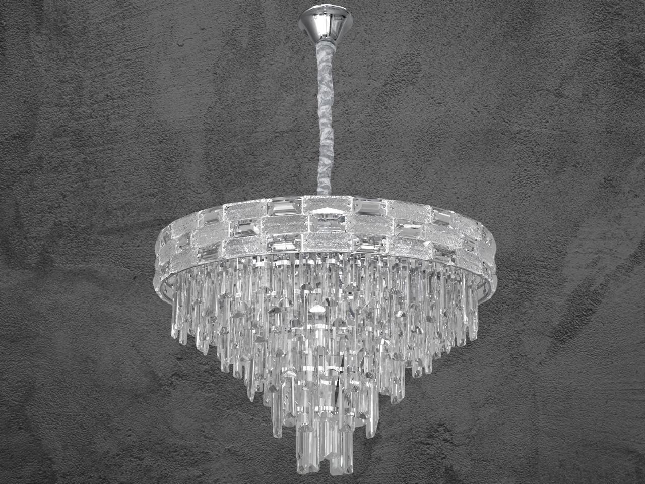 Люстра хрустальная в гостиную 9085-600CH-LS Хром (2432345950)