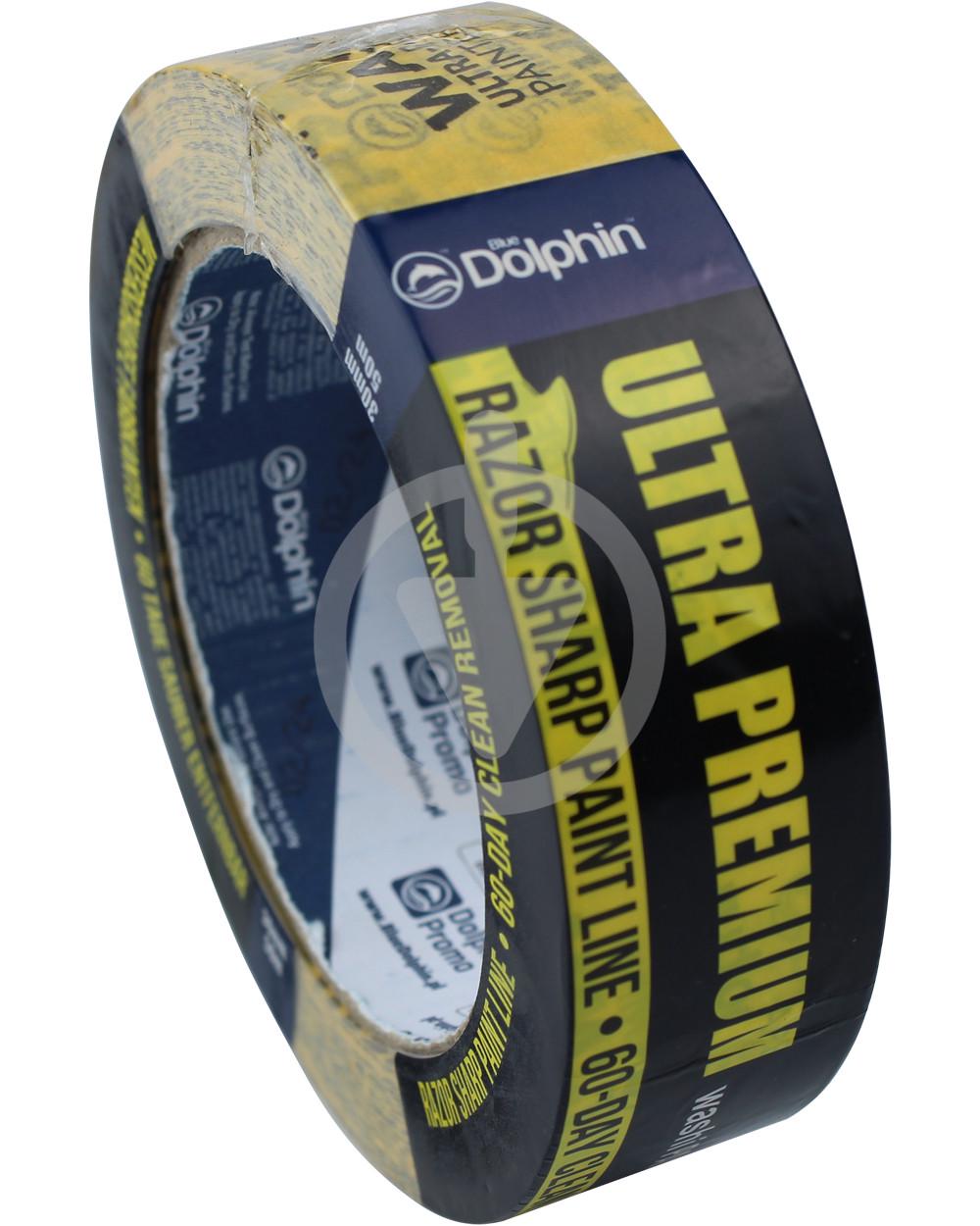 Лента малярная Dolphin 27198 30 мм х 50 м многофункциональная Желтый (15291621)