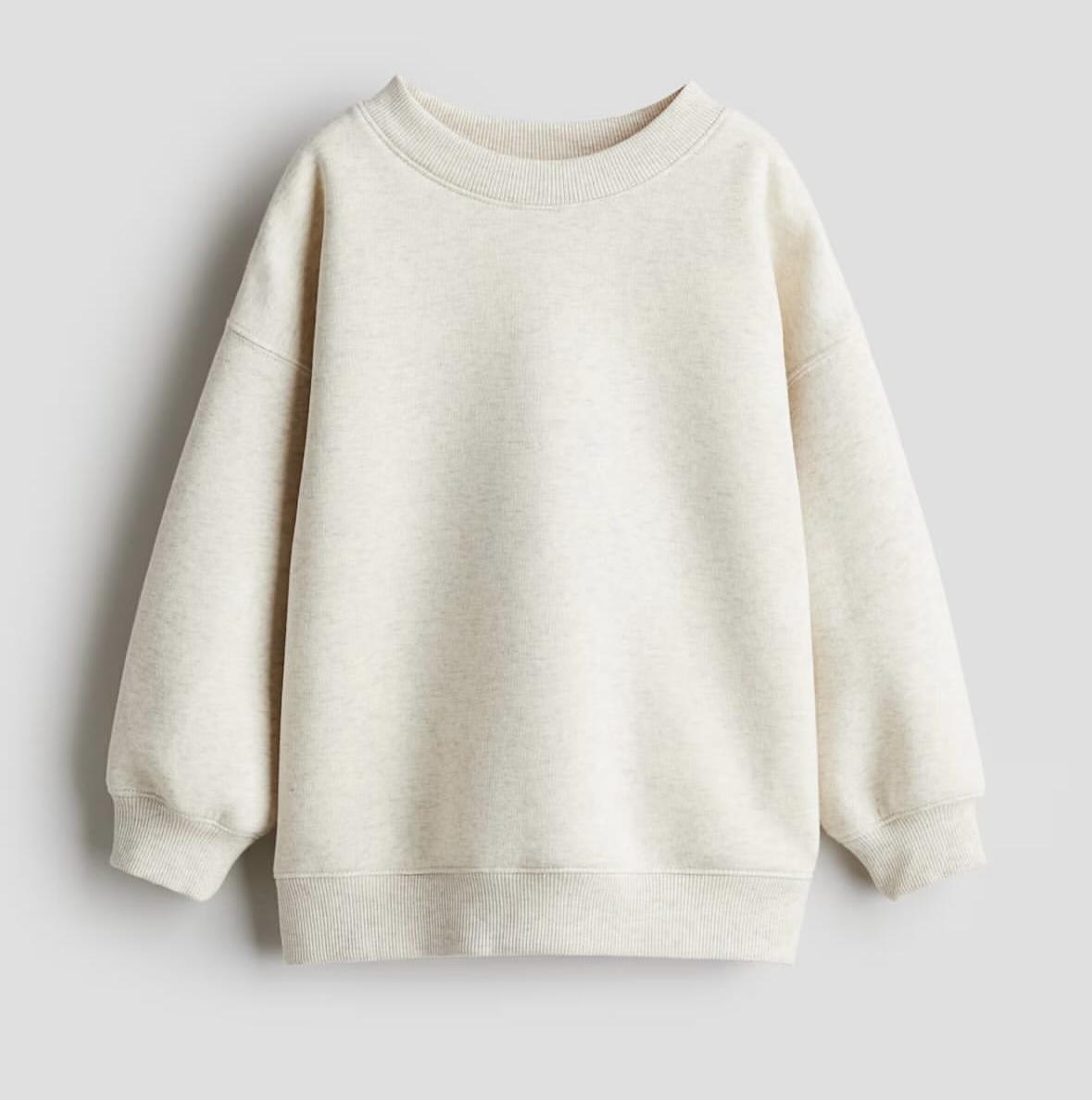 Свитшот детский утепленный H&M 134-140 см Бежевый (353567)