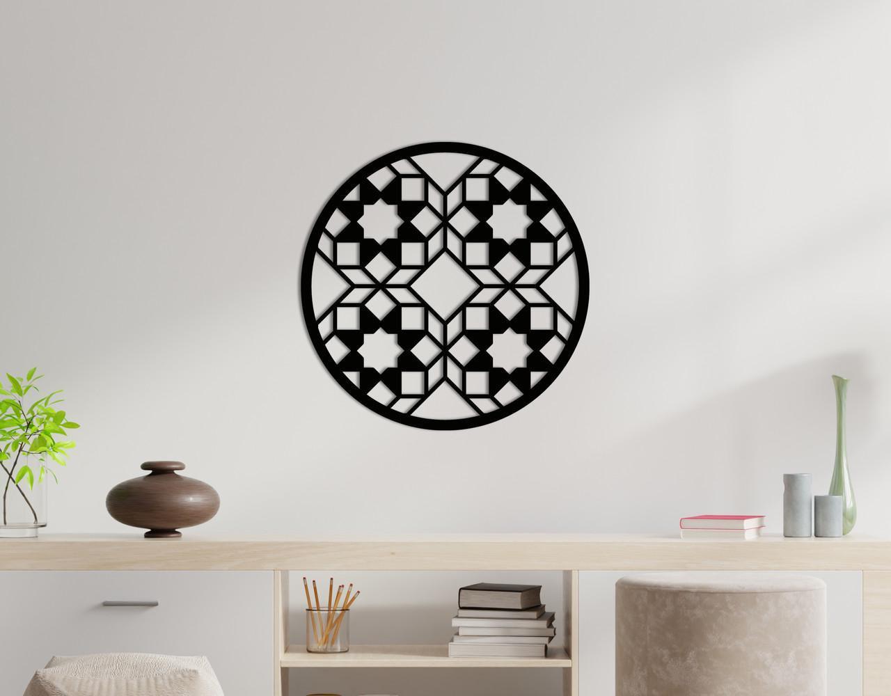 Декоративное панно на стену Upwood Decor Circle-056 48 70х70 см Black (1580581963)