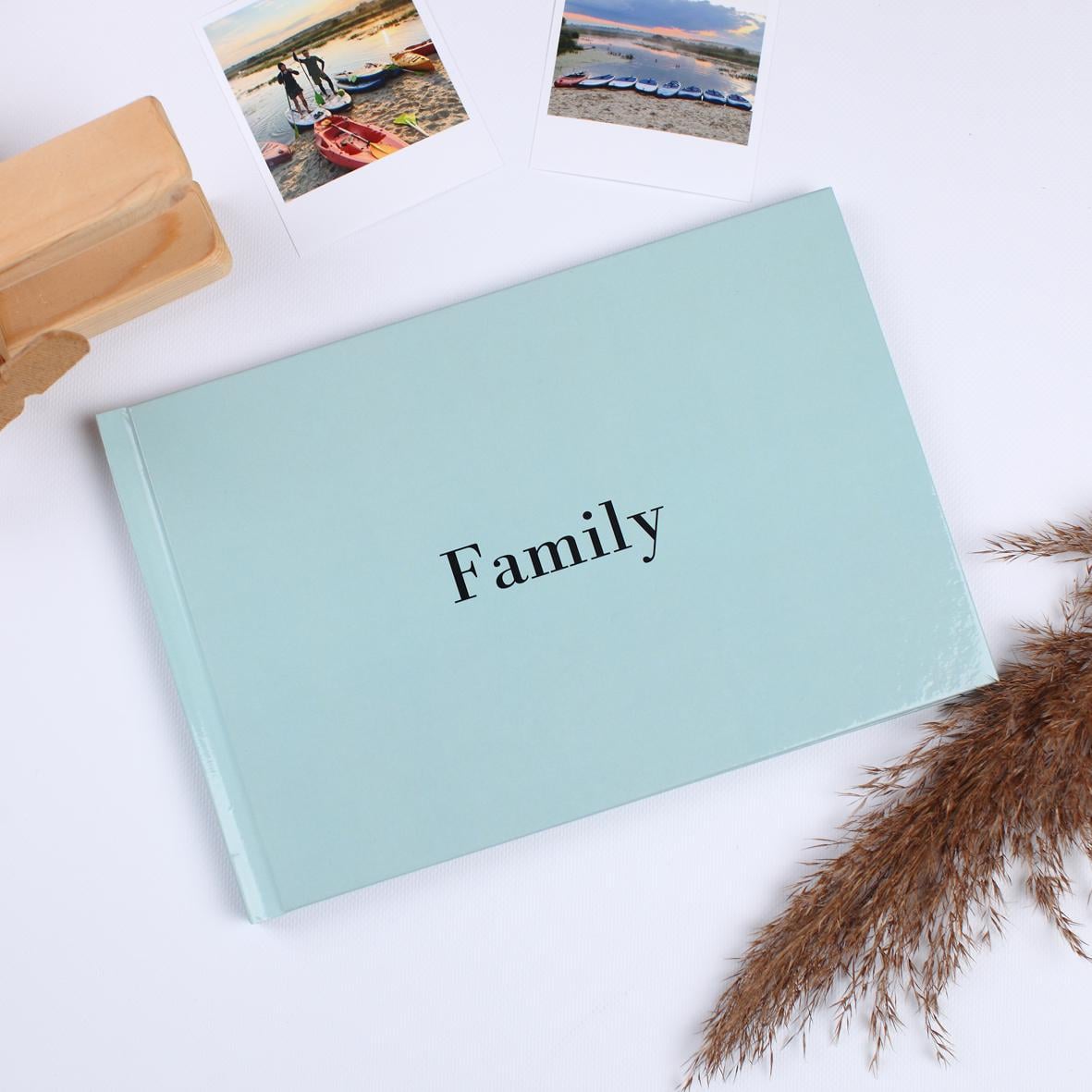 Альбом для фото з білими сторінками 30х20 см Блакитний (15016844)