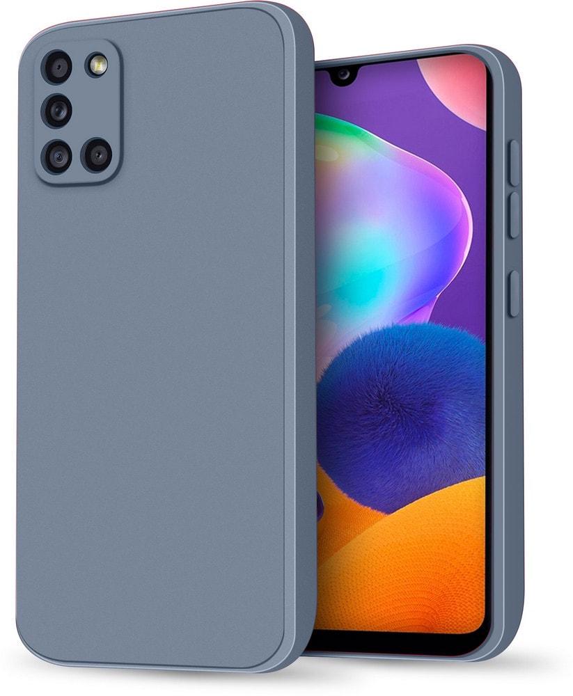 Силиконовый чехол HardCorner Samsung Galaxy A31 A315 (с микрофиброй) Gray Blue (35412-6D)