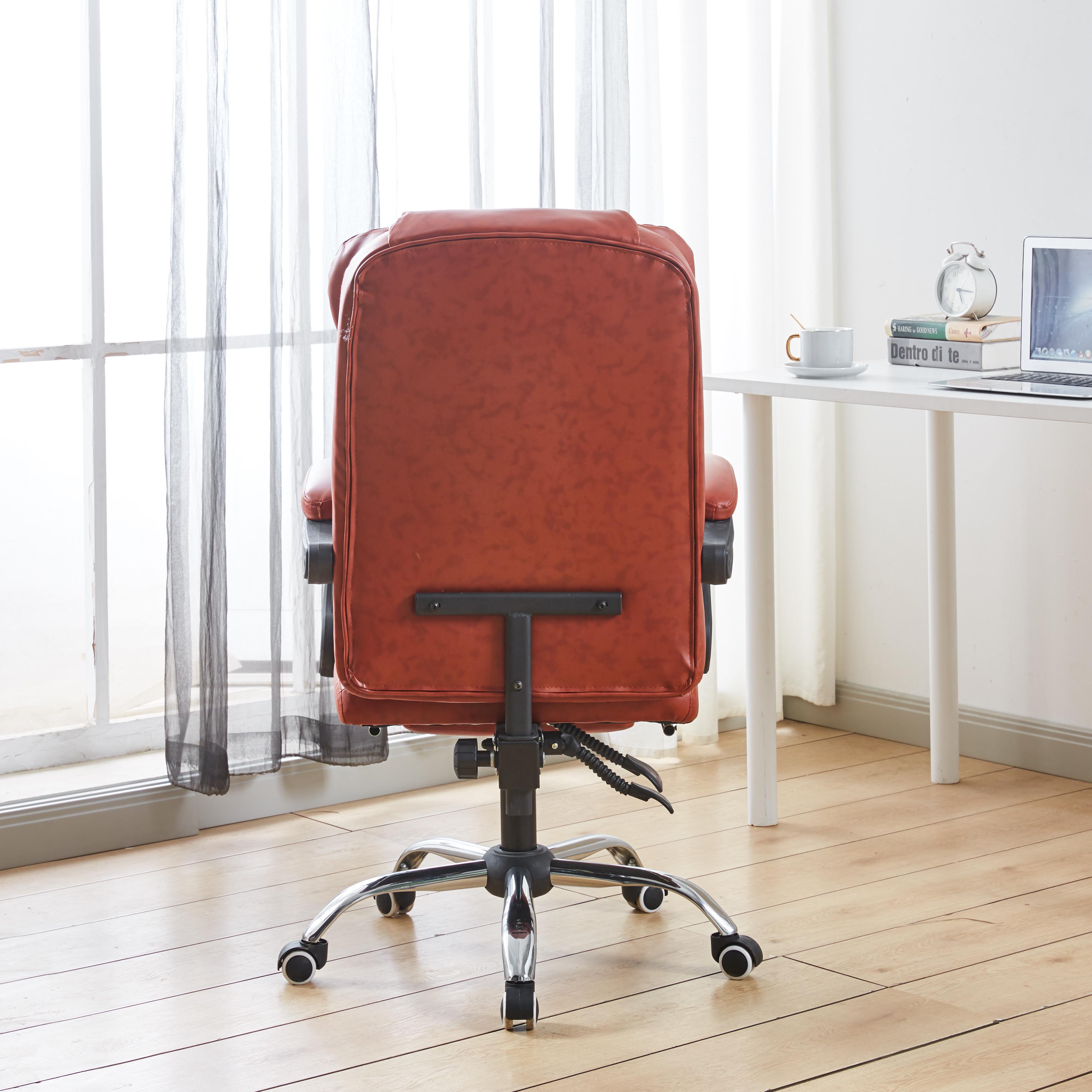 Крісло офісне комп'ютерне на колесах Bonro BN-6071 з підставкою для ніг Темно-коричневий (4762) - фото 2