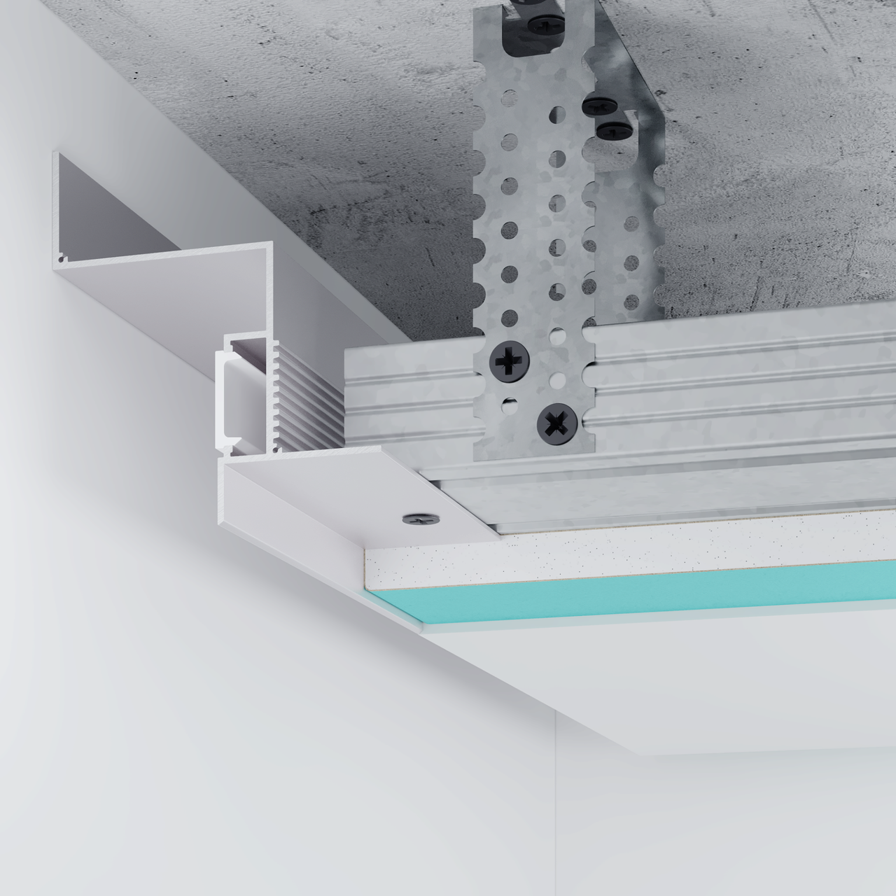 Профіль тіньового шва FSPRO під LED-стрічку алюмінієвий Анодований 40 мм 3 м (F2.4060L24A)