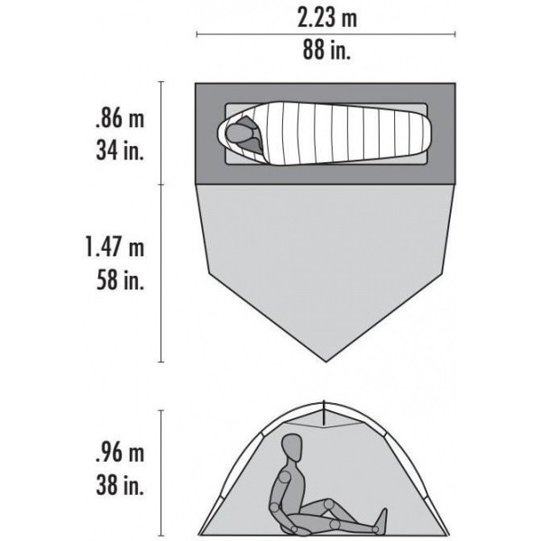 Палатка MSR Hubba Tour 1 Tent Green (09549) - фото 2