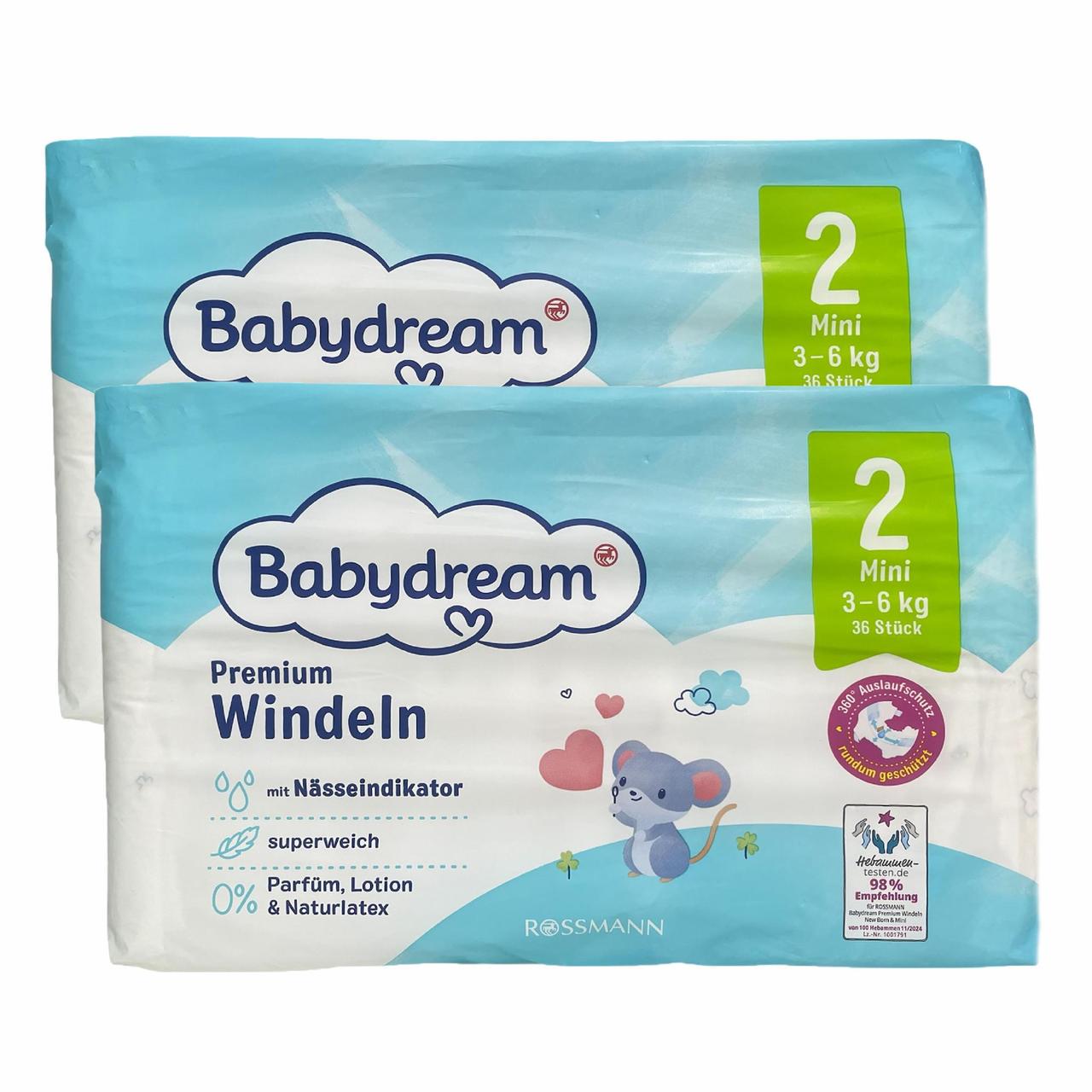 Підгузки Babydream Premium 2 3-6 кг 72 шт. (2734368710)