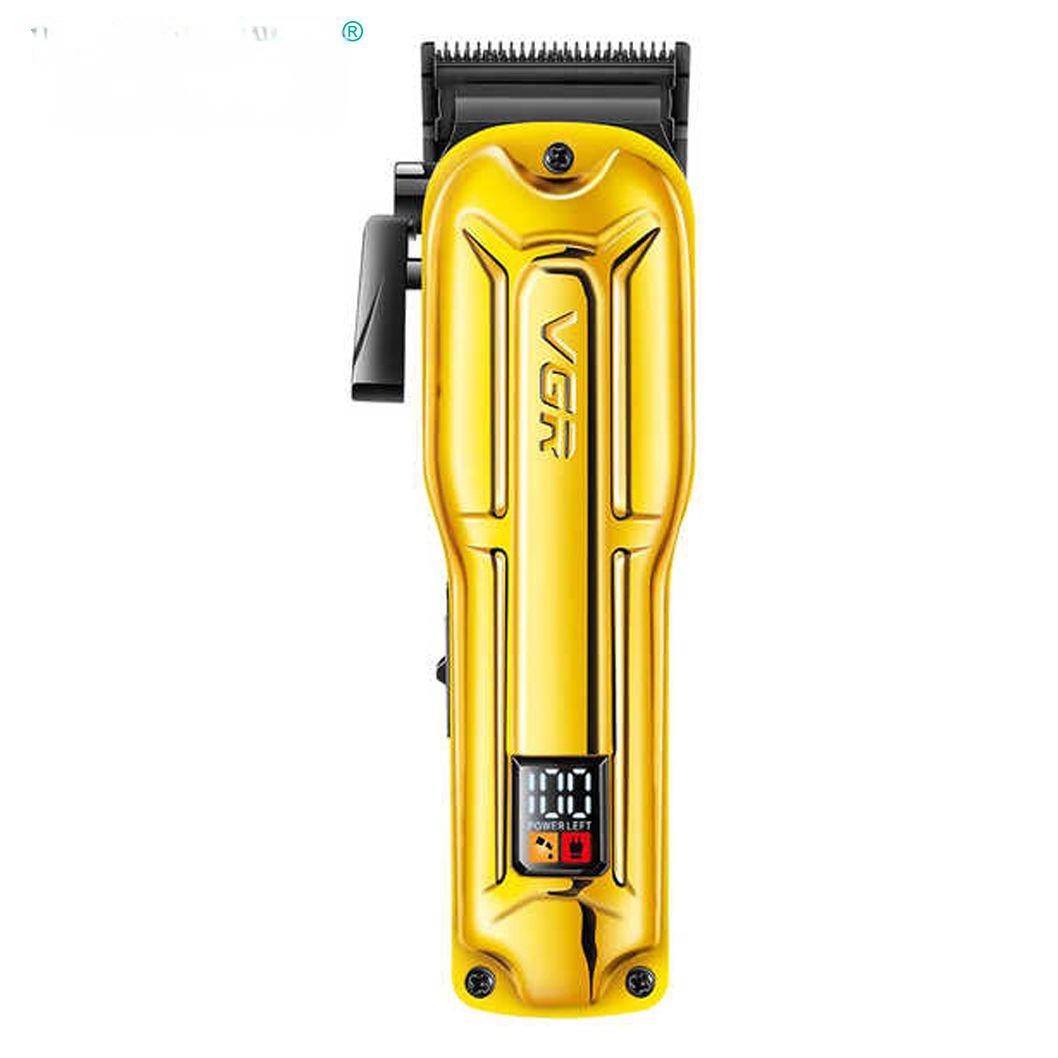Машинка для стрижки волосся VGR V-138 з LED дисплеєм Gold (29596548)