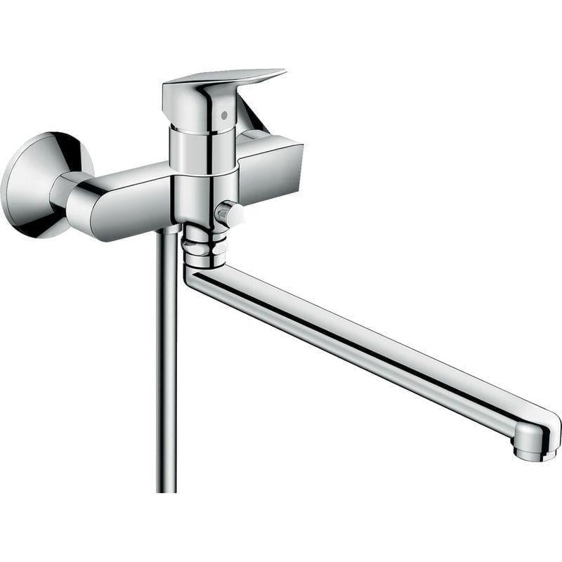 Смеситель для ванны Hansgrohe Logis с длинным изливом Хром (71402000) Смеситель для ванны Hansgrohe Logis с длинным изливом Хром (71402000)