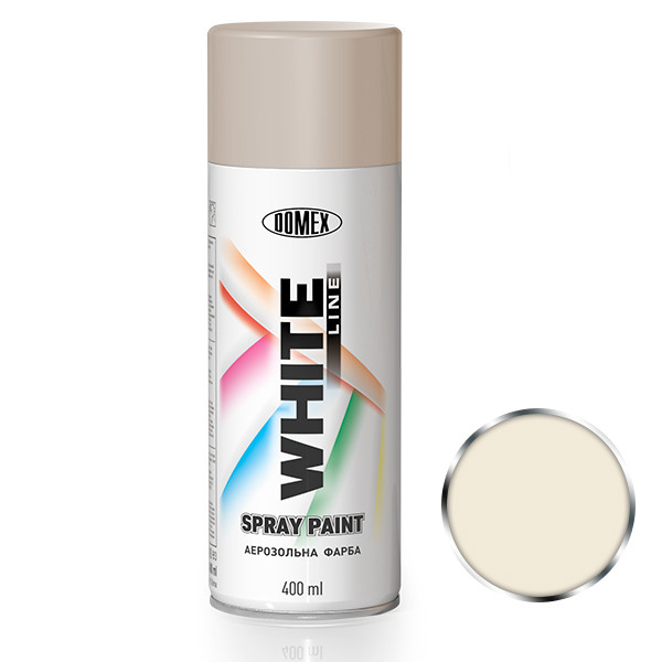 Аерозольна фарба DOMEX WHITE LINE 400 мл RAL1013 Слонова кістка (2609056889)