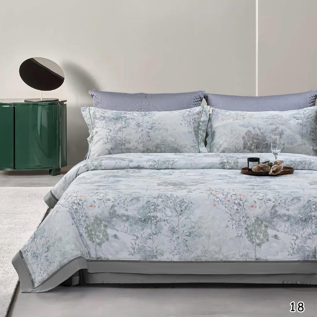 Комплект постельного белья с одеялом сатин семейный (70133)