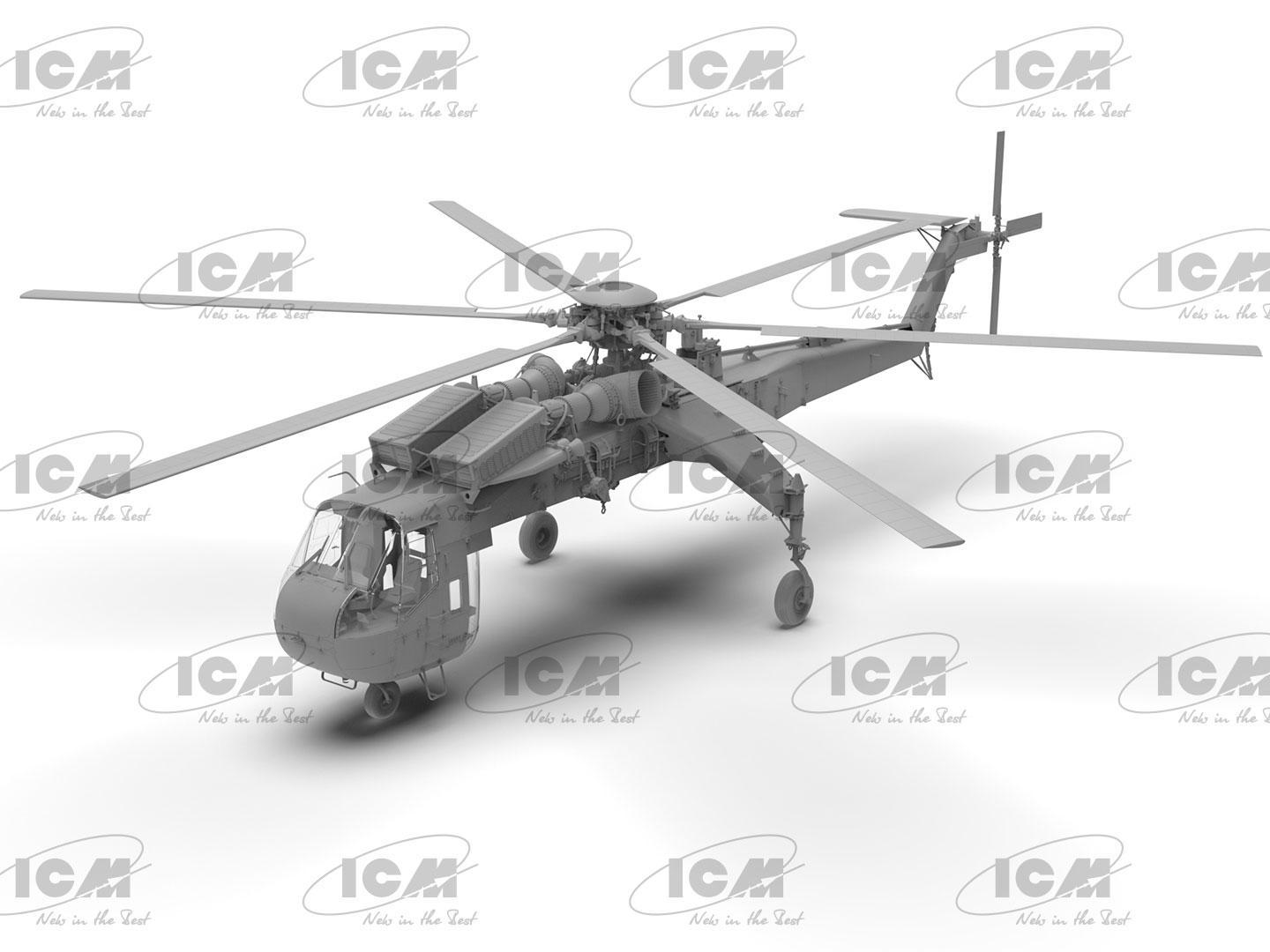 Сборная модель ICM Sikorsky CH-54A Tarhe Тяжелый вертолет США (53054) - фото 14