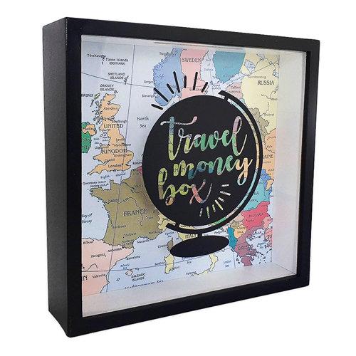 Деревянная копилка для денег Travel money box глобус (KOP_18D009)