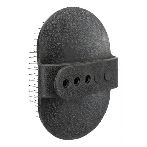 Щетка Trixie с металлическими зубчиками резиновая с петлей для рук 8х13 см (2330) - фото 2