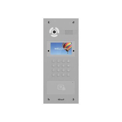 Панель виклична IP багатоабонентська BAS-IP AA-07FBI зі зчитувачем UKEY та розпізнаванням облич для IP-домофонів Silver (302844)