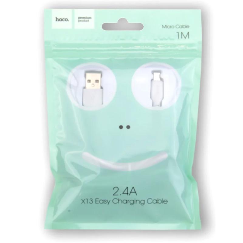 Кабель дата Hoco X13 USB microUSB 1 м White (00000027334_1) - фото 3