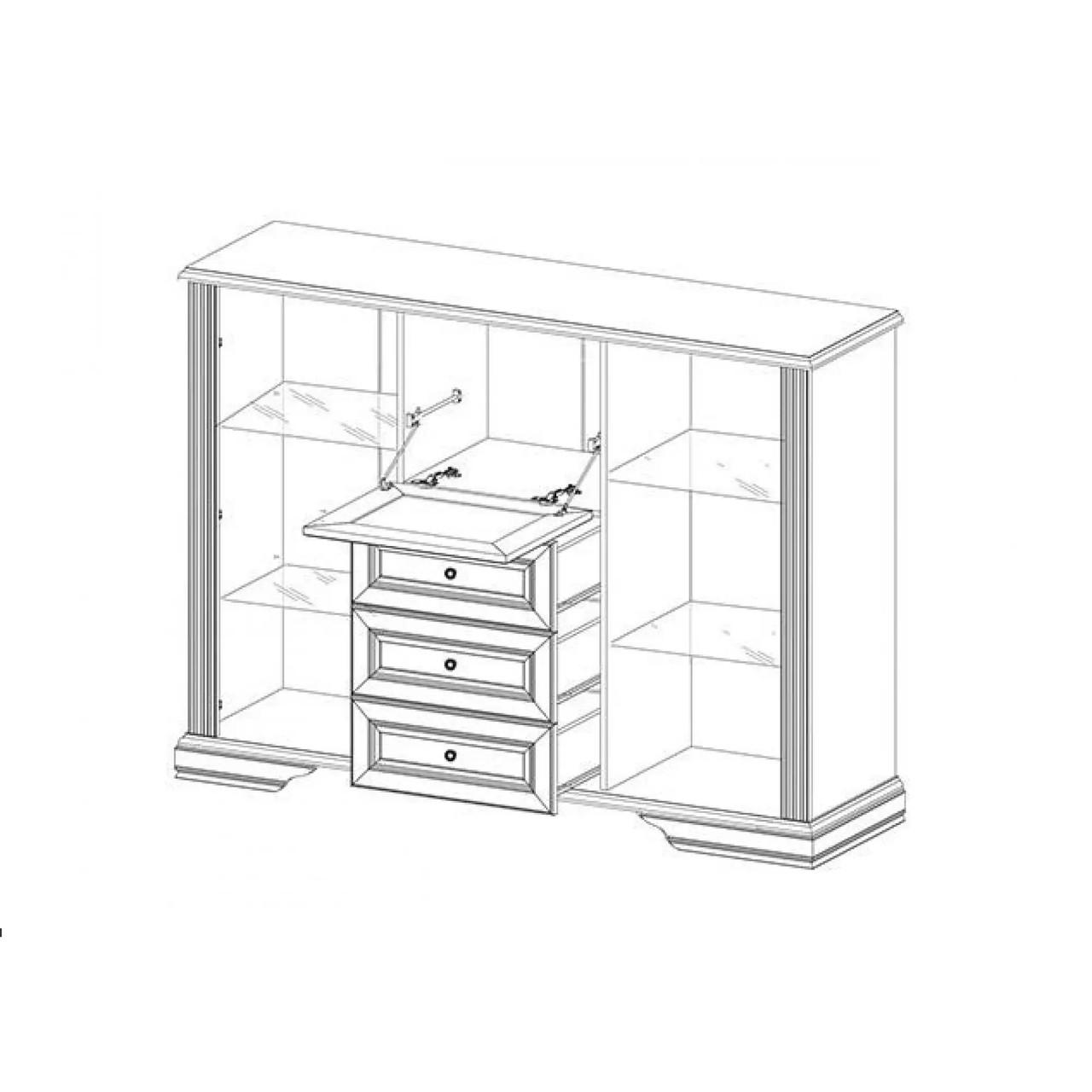 Комод у вітальню Гербор Вайт 2W3S1B телескопічні Ясен сніжний/Сосна срібна (GRB-1028) - фото 2 Комод у вітальню Гербор Вайт 2W3S1B телескопічні Ясен сніжний/Сосна срібна (GRB-1028) - фото 2