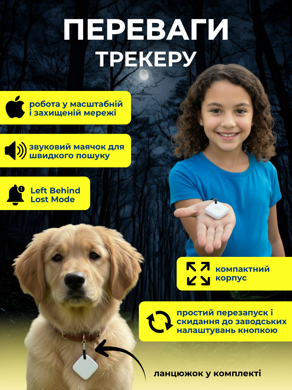 Трекер apple find my Sualio smart air tag для поиска отслеживания вещей Черный (9315a398) - фото 3