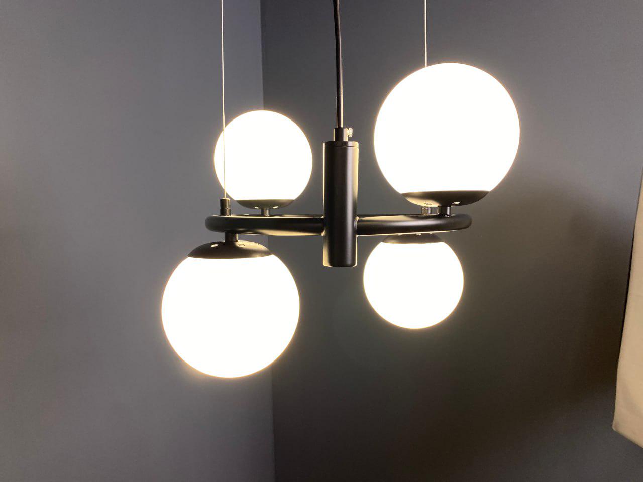 Люстра 7521011-4 BK+WH Черный/Белый (LVS5130) - фото 4