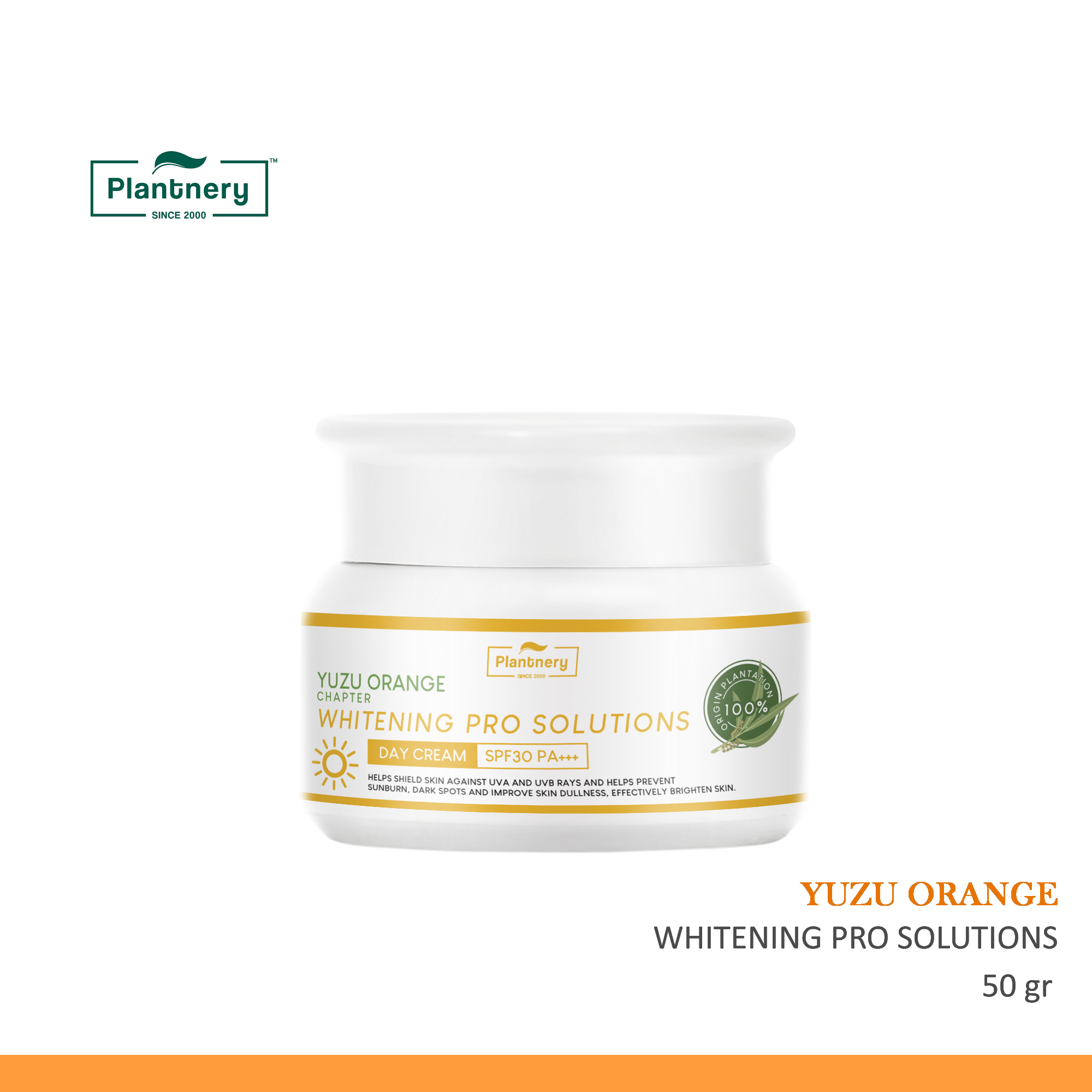 Крем для обличчя денний Plantnery Yuzu Orange SPF-30 PA+ з концентратом вітаміну С 50 г (100108) - фото 2