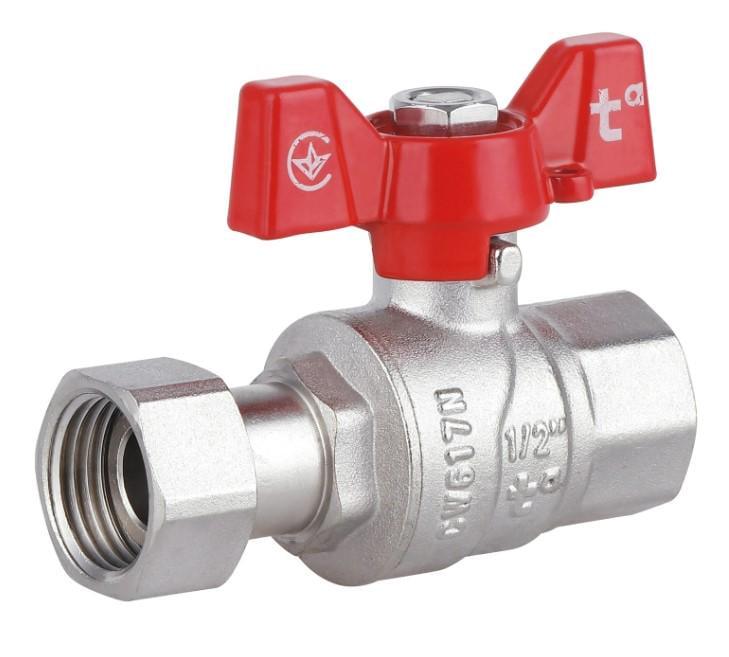 Кран шаровой Thermo Alliance Forte 1/2" ВВ прямой PN40 с накидной гайкой бабочка (SF260W15)