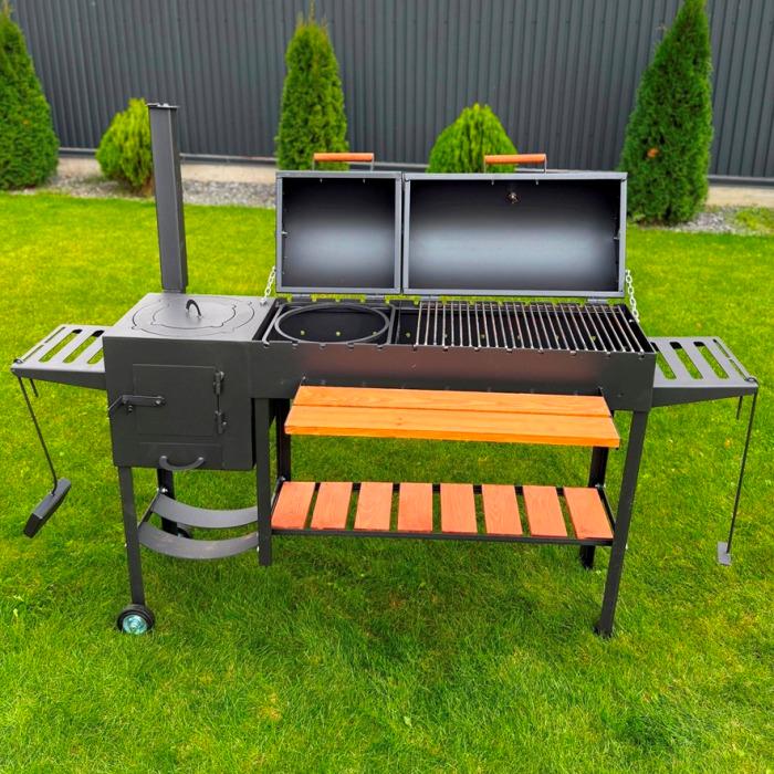 Мангал-барбекю з пічкою під казан на 13 шампурів 5 мм (529)