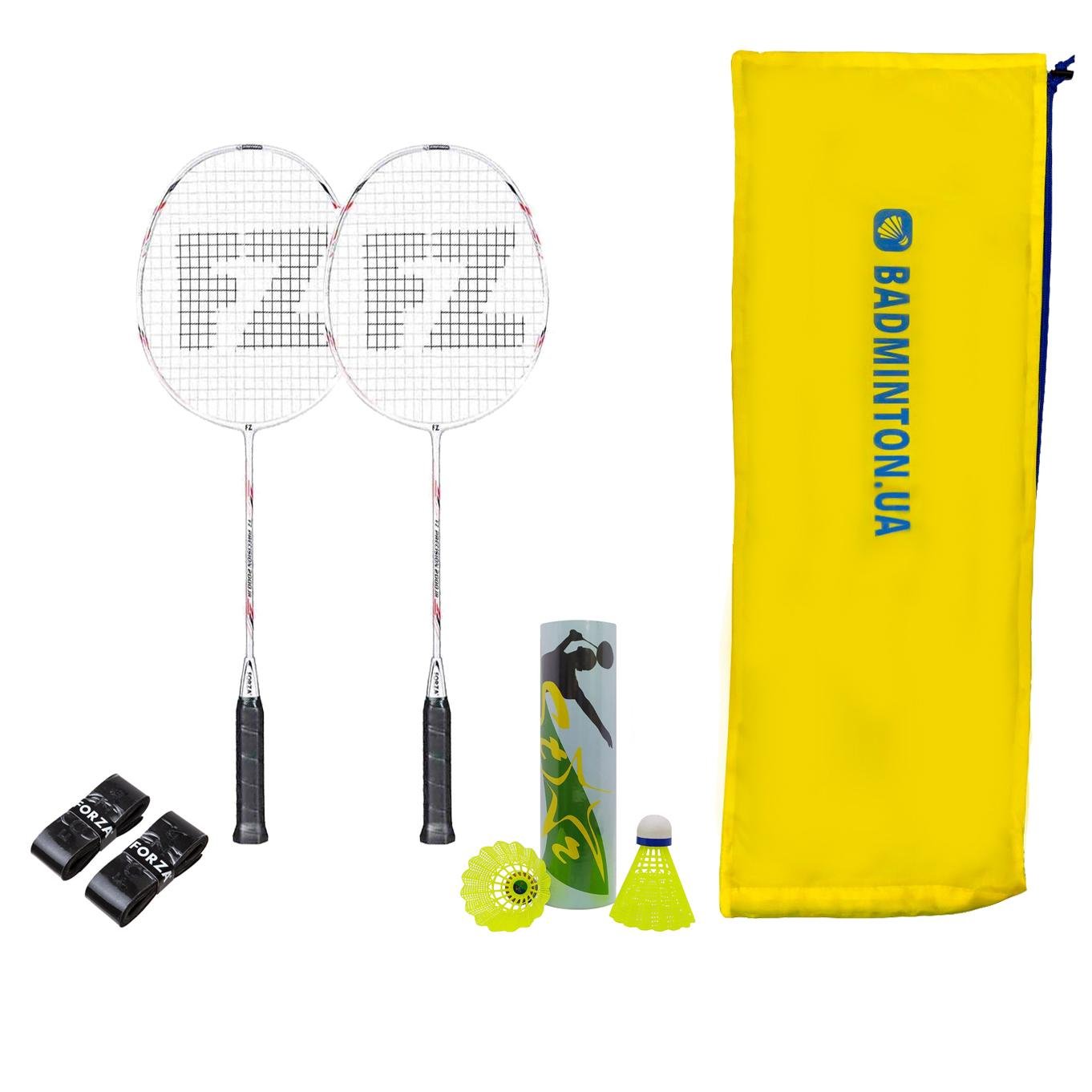 Набор для бадминтона Star Junior 2 ракетки/6 пластиковых воланов/2 намотки/мешок (FZJRST)