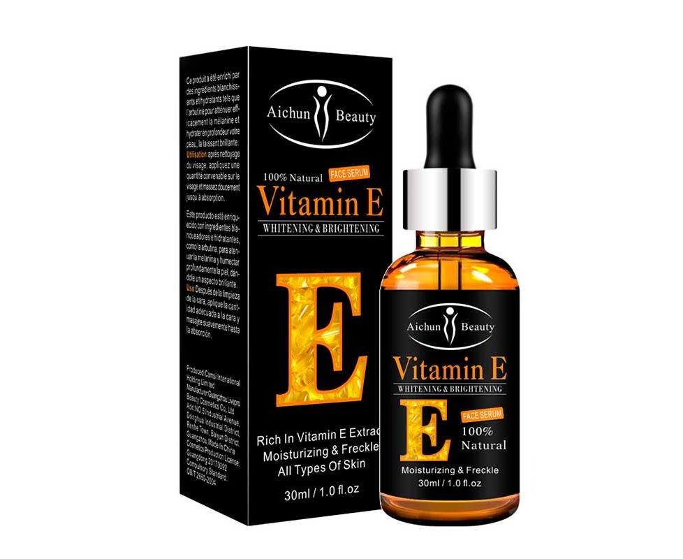 Відбілююча та освіжаюча сироватка для обличчя Vitamin Е Aichun Beauty натуральна 30 мл