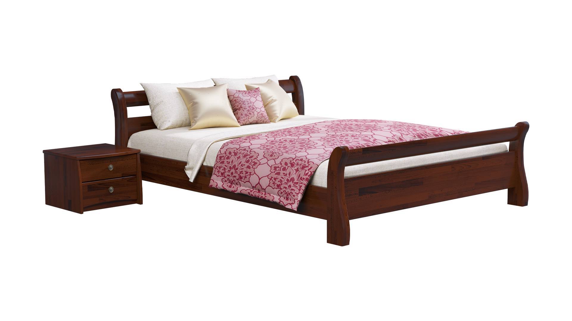 Кровать деревянная Estella Диана Щит 2Л4 160х190 см Каштан (7201041027)