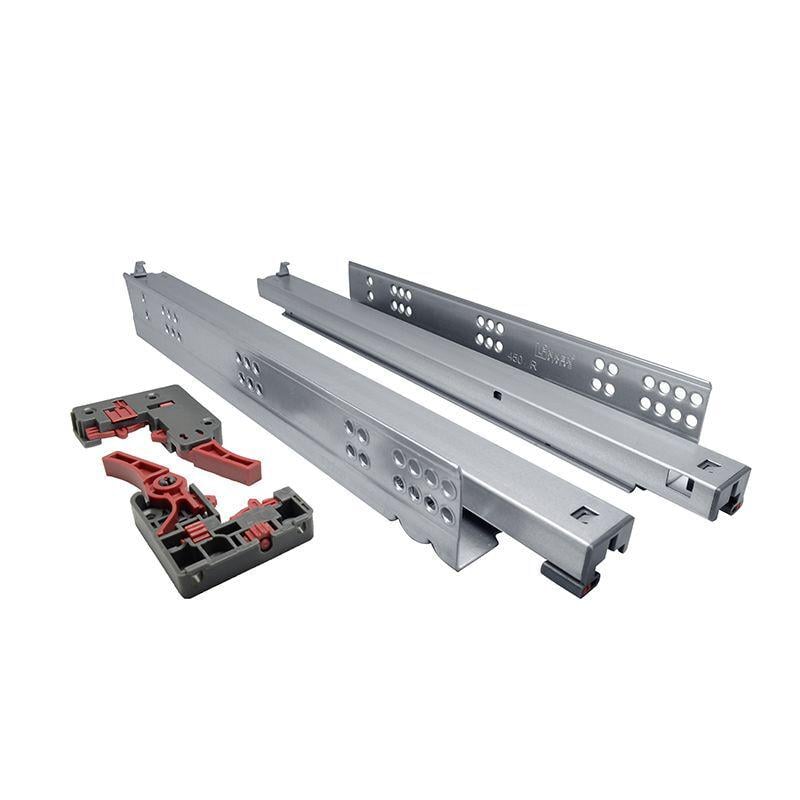 Направляющая скрытые Linken system 35 кг 16-19 мм SYNCHRO-3D 450 мм полного открытия с доводчиком и креплением