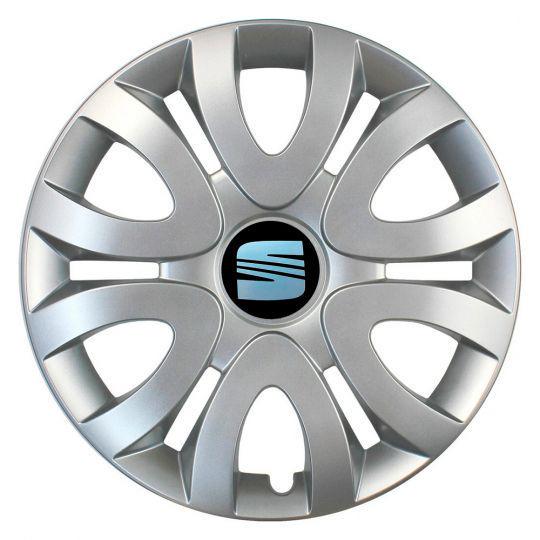Автомобильные колпаки SKS 330 R15 с логотипом Seat 4 шт. Серебристый
