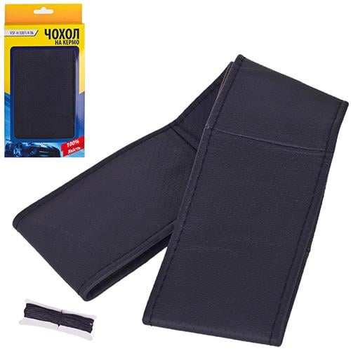 Чохол обплетення на кермо VSF-H 5001/4 Bk M чорна/обш/перф/шкіра/4 шви