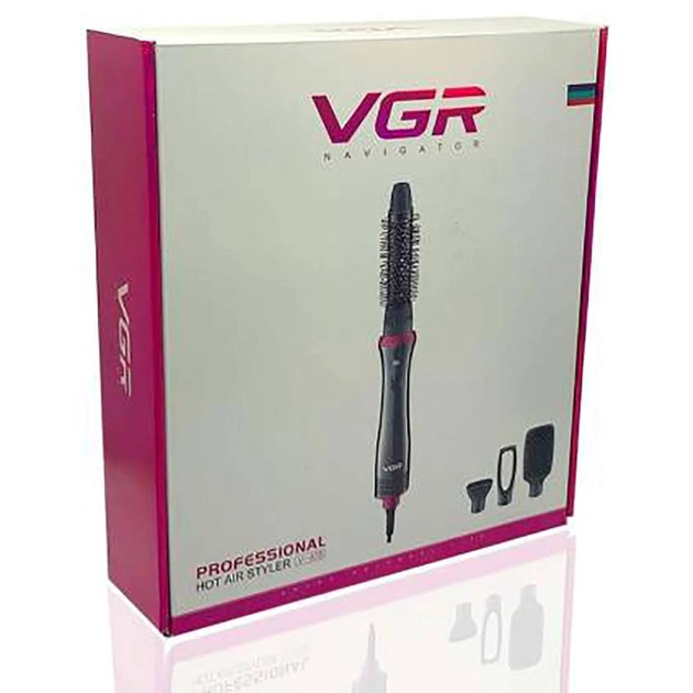 Фен профессиональный VGR V 408 многофункциональныйдля укладки волос 4в1 с 5 различными щетками