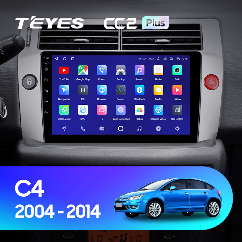 Автомагнитола штатная Teyes для Citroen C4 LA LC C-Triomphe C-Quatre 2004-2014 Android CC2-PLUS 6+128G Wi-Fi (1416786963) - фото 3