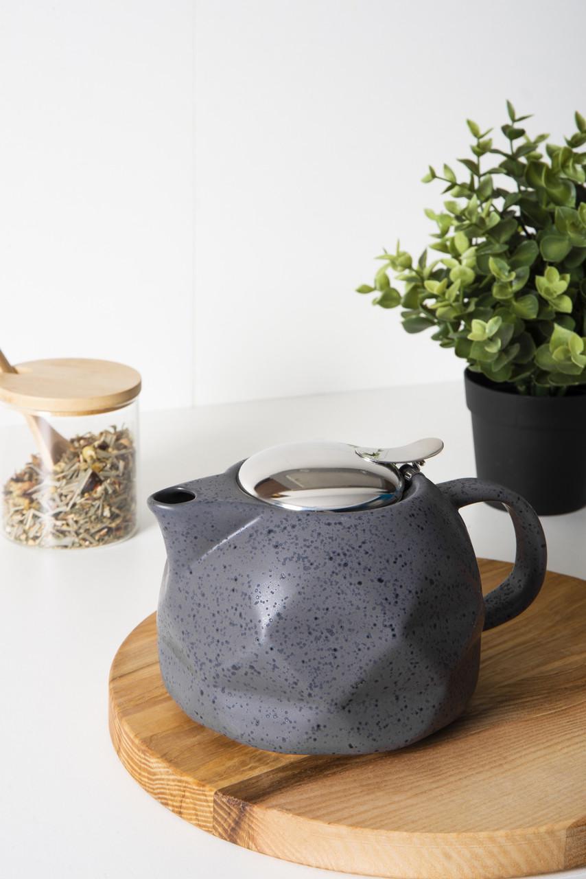 Заварювальний чайник Limited Edition BASIL керамічний 850 мл Чорний (B050022) - фото 2 Заварювальний чайник Limited Edition BASIL керамічний 850 мл Чорний (B050022) - фото 2