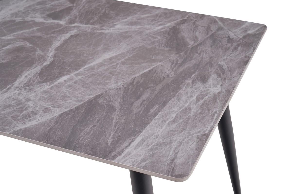 Стол обеденный керамический Ветро 1300х700х750 мм Калакатта грей/Черный (TМ-100) - фото 2 Стол обеденный керамический Ветро 1300х700х750 мм Калакатта грей/Черный (TМ-100) - фото 2