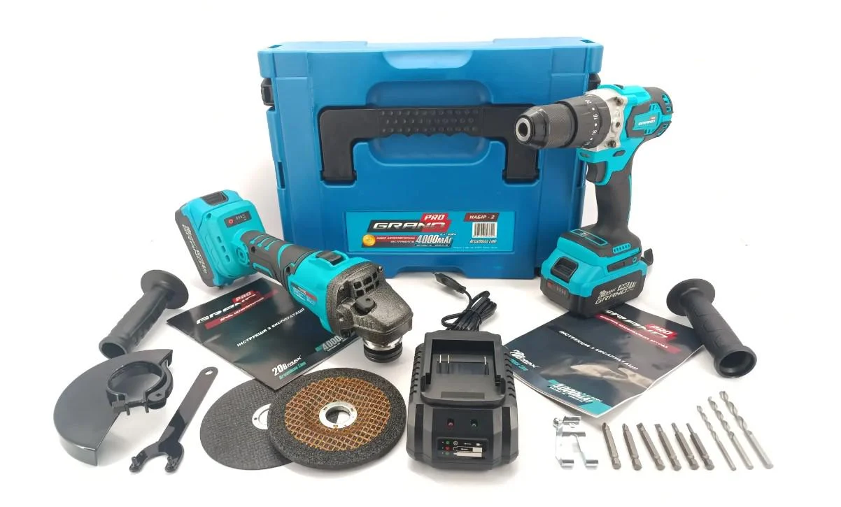 Набор аккумуляторных инструментов Grand №2 МШУ-20BL/PRO & ДА-20/13UBL