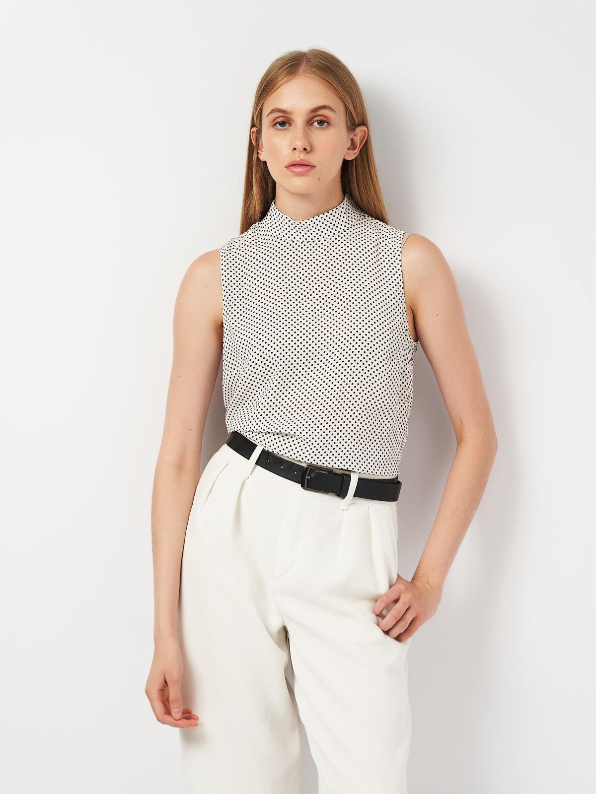 Блуза без рукава р. 38 Бело-черный (4200744ral)