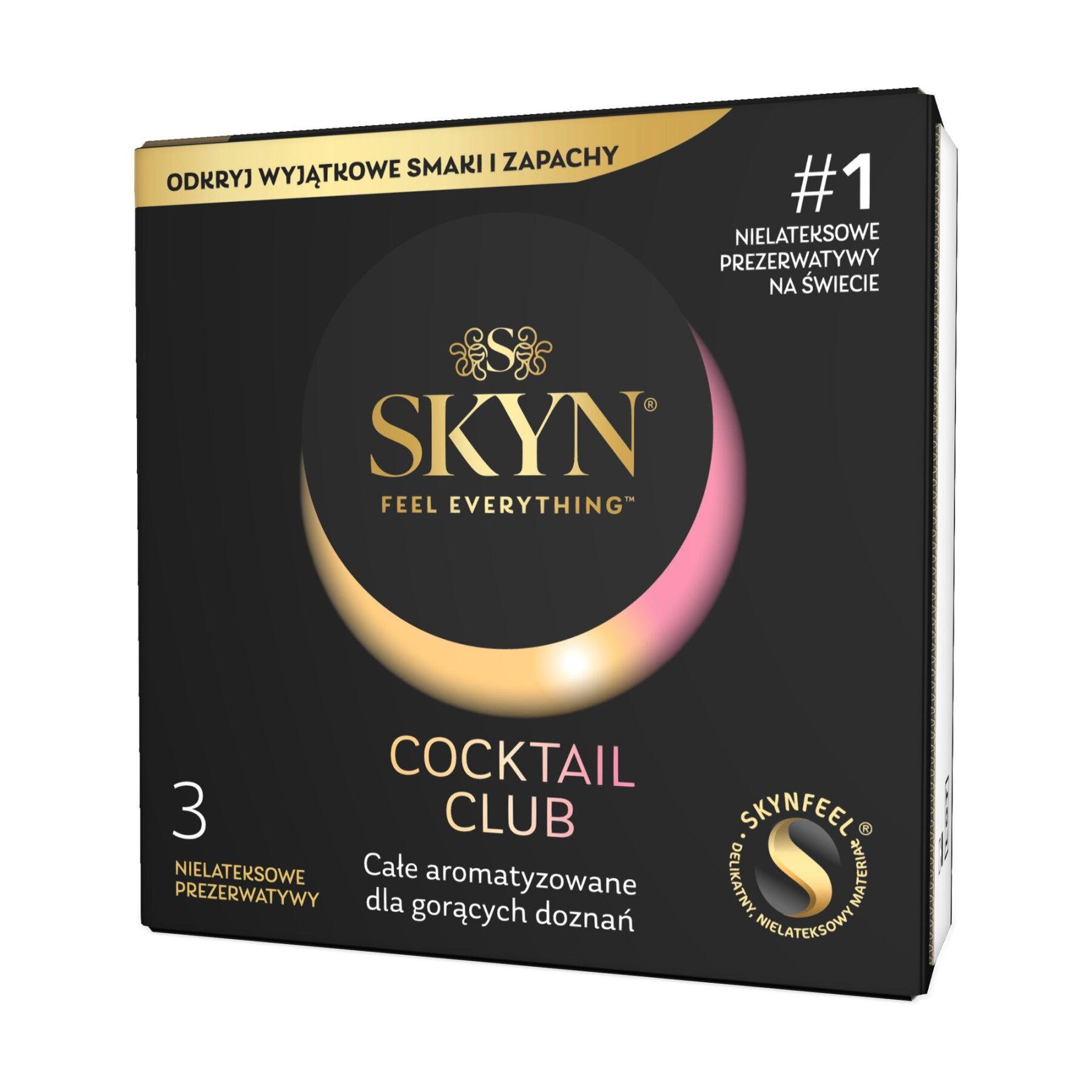 Презервативы SKYN Cocktail Club вкусы Pina Colada/Cherry Sunrise и Passion Daiquiri 3 шт.
