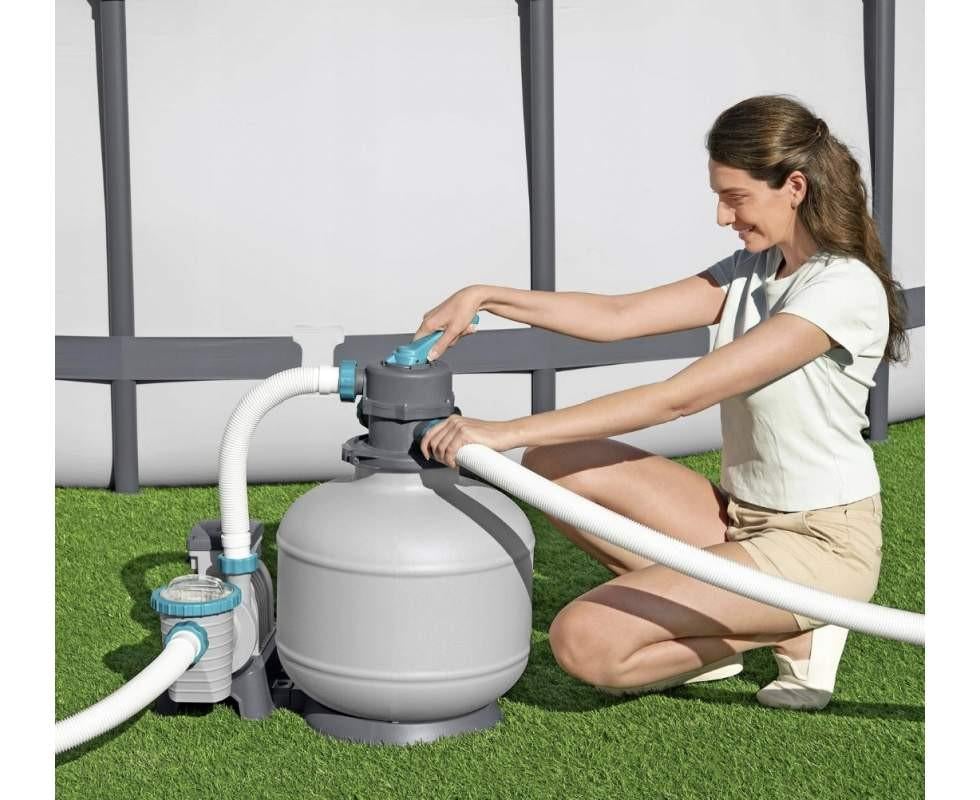 Фильтр-насос для бассейна Bestway 58497 песочный 5678 л/час (26604583) - фото 10