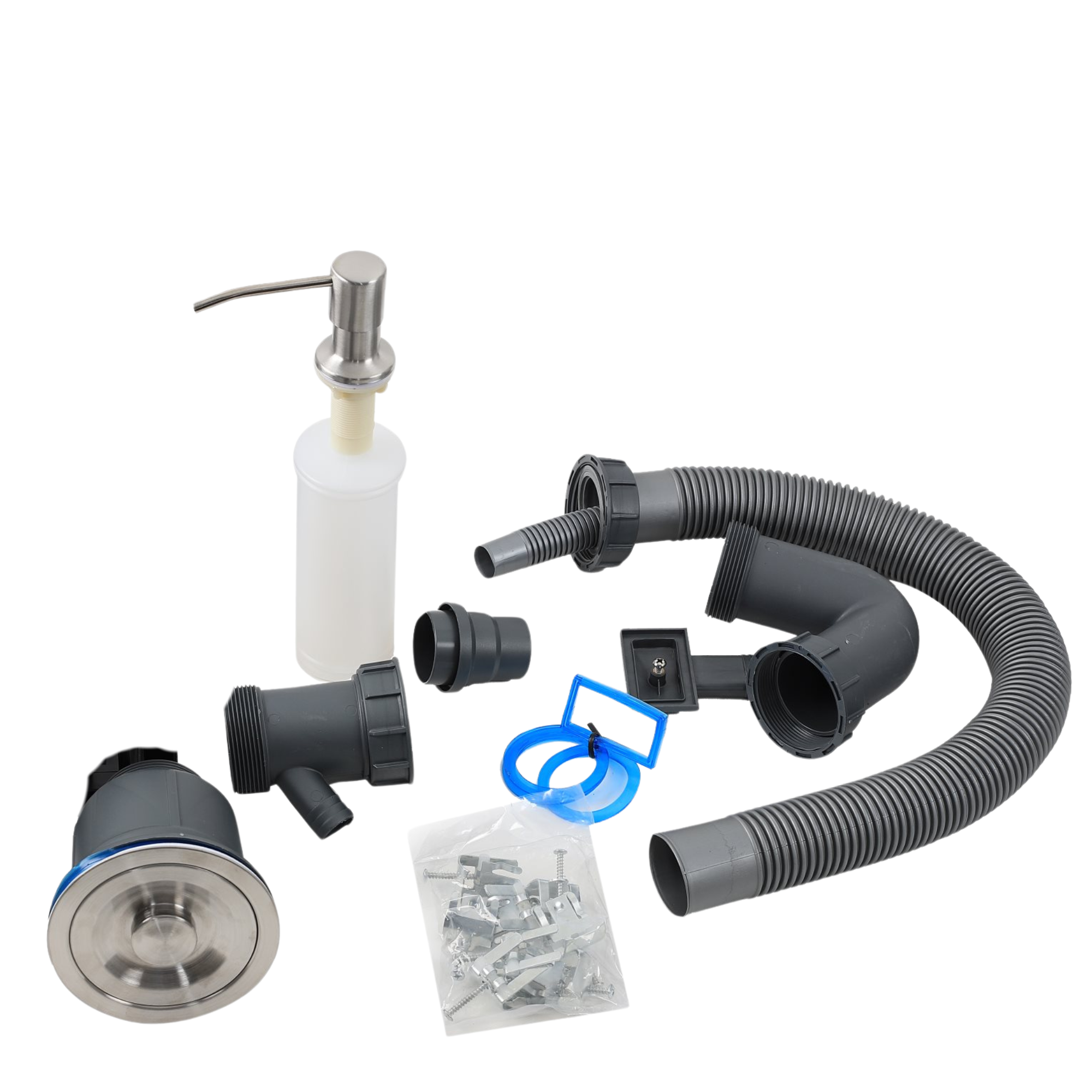 Мойка кухонная Platinum Handmade 3,0/1,5 мм с дозатором 580х430х220 мм - фото 3