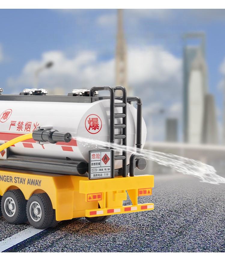 Машина-автоцистерна Паливовоз з функцією розпилення води інерційним механізмом світлом і звуком 1:50 Жовтий - фото 2 Машина-автоцистерна Паливовоз з функцією розпилення води інерційним механізмом світлом і звуком 1:50 Жовтий - фото 2