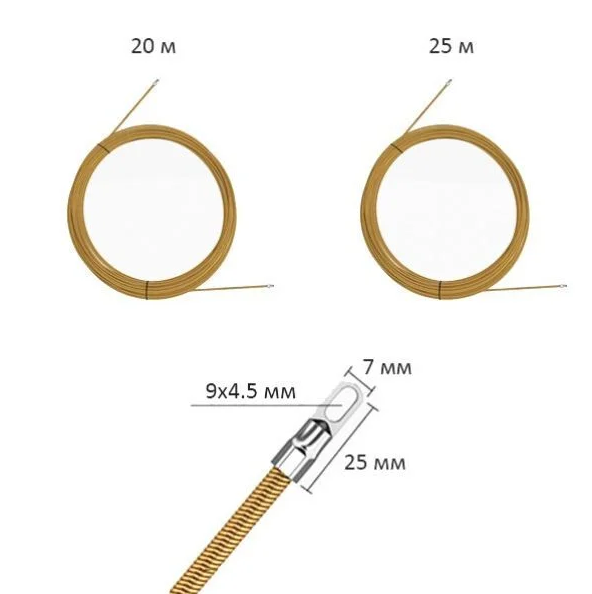 Зонд для протягивания кабелей эффективно справляется с труднодоступными местами 25 м (D00350-1) - фото 3 Зонд для протягивания кабелей эффективно справляется с труднодоступными местами 25 м (D00350-1) - фото 3