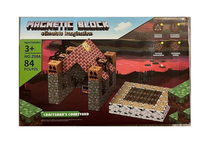 Набір блоковий магнітний Minecraft 84 елементи Набір блоковий магнітний Minecraft 84 елементи