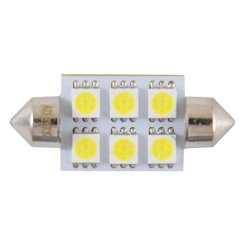 Автолампы светодиодные Solar 12V SV8.5 T11x39 6smd 5050 LS253_P 10 шт. White