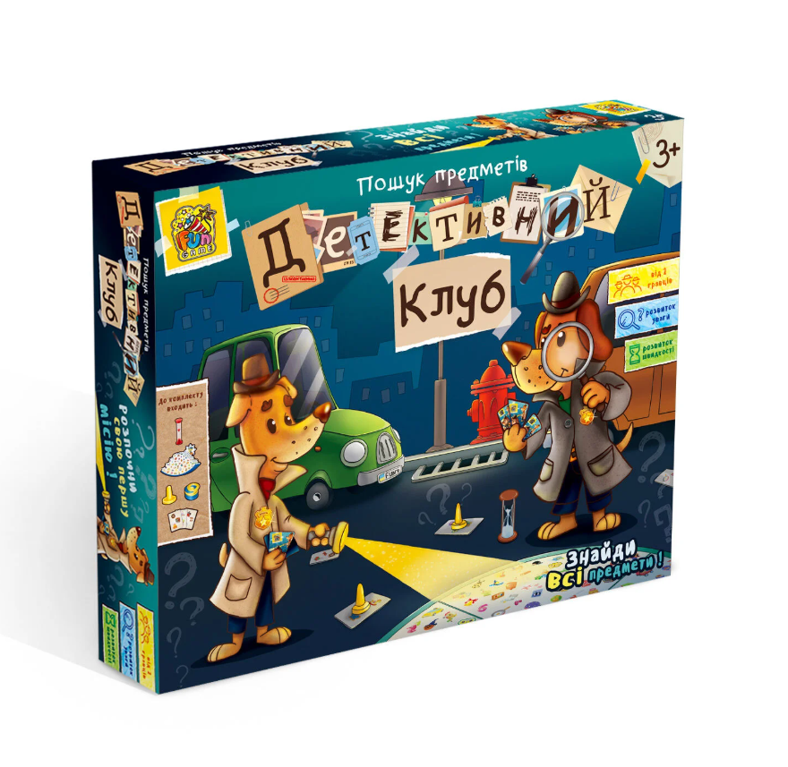 Настольная игра 4Fun Games Club Детективный клуб песочные часы/карты/игровое поле фишки (54054)