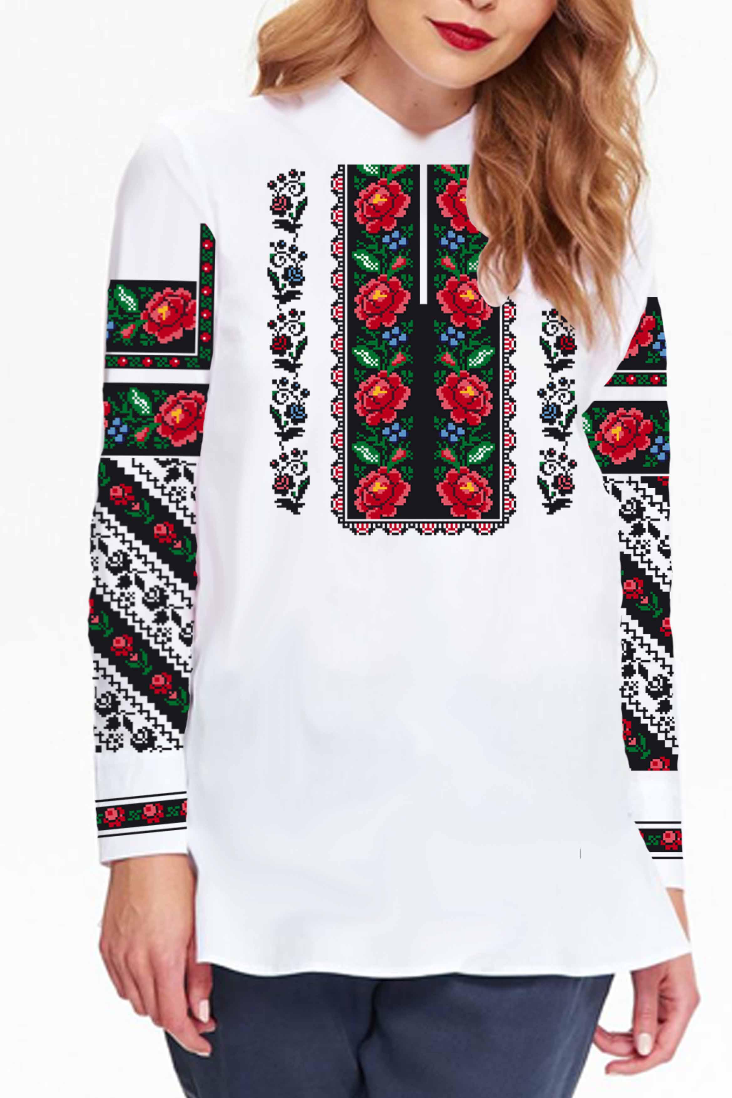 Заготовка для вишивки нитками або бісером сорочка СЖ-71 габардин Заготовка для вишивки нитками або бісером сорочка СЖ-71 габардин