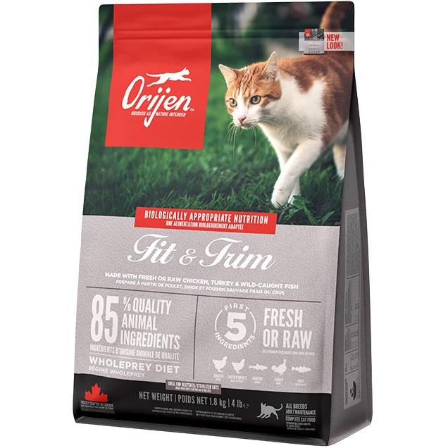 Корм сухой Orijen Fit & Trim Cat для кошек всех пород для поддержания здорового веса с курицей 1,8 кг (o28418)
