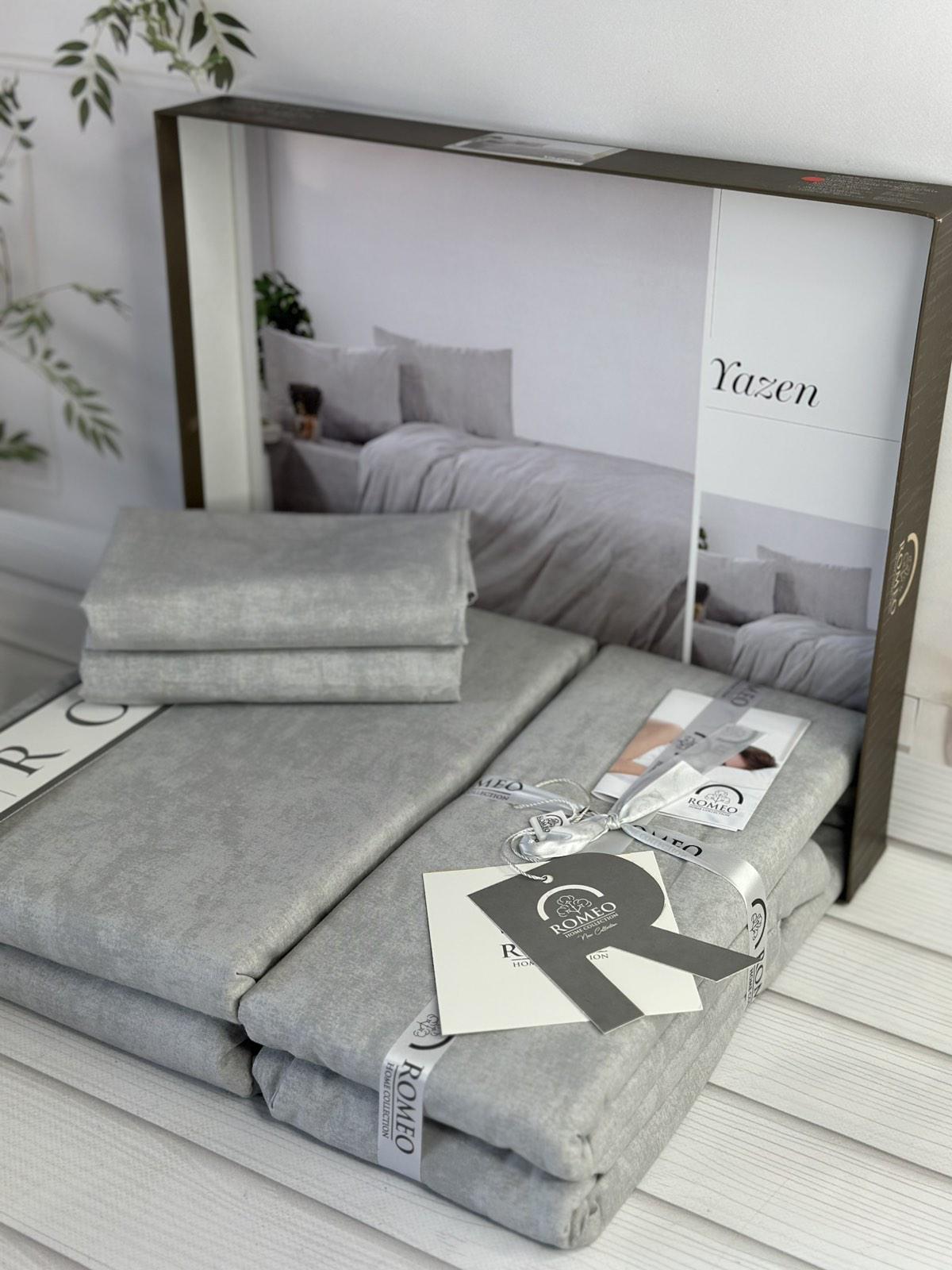 Комплект постільної білизни Yazen Бетон поплін Євро Сірий (Yazen1) - фото 4