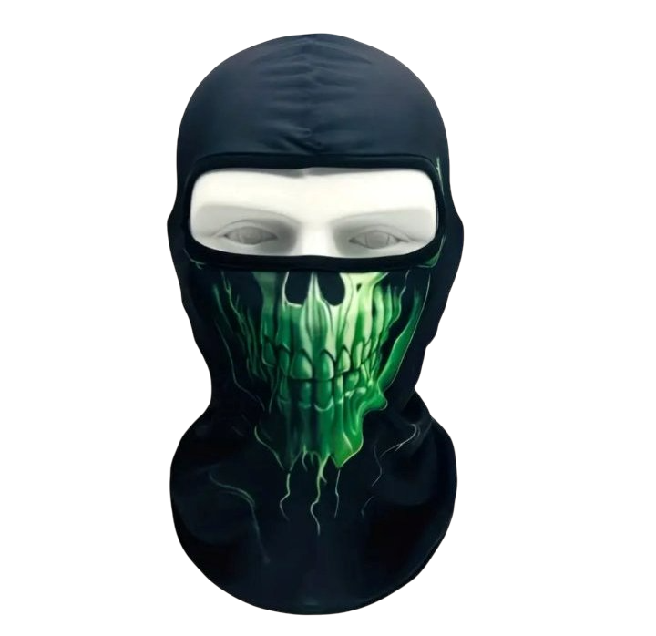 Подшлемник Череп с зеленым скелетом (4008)