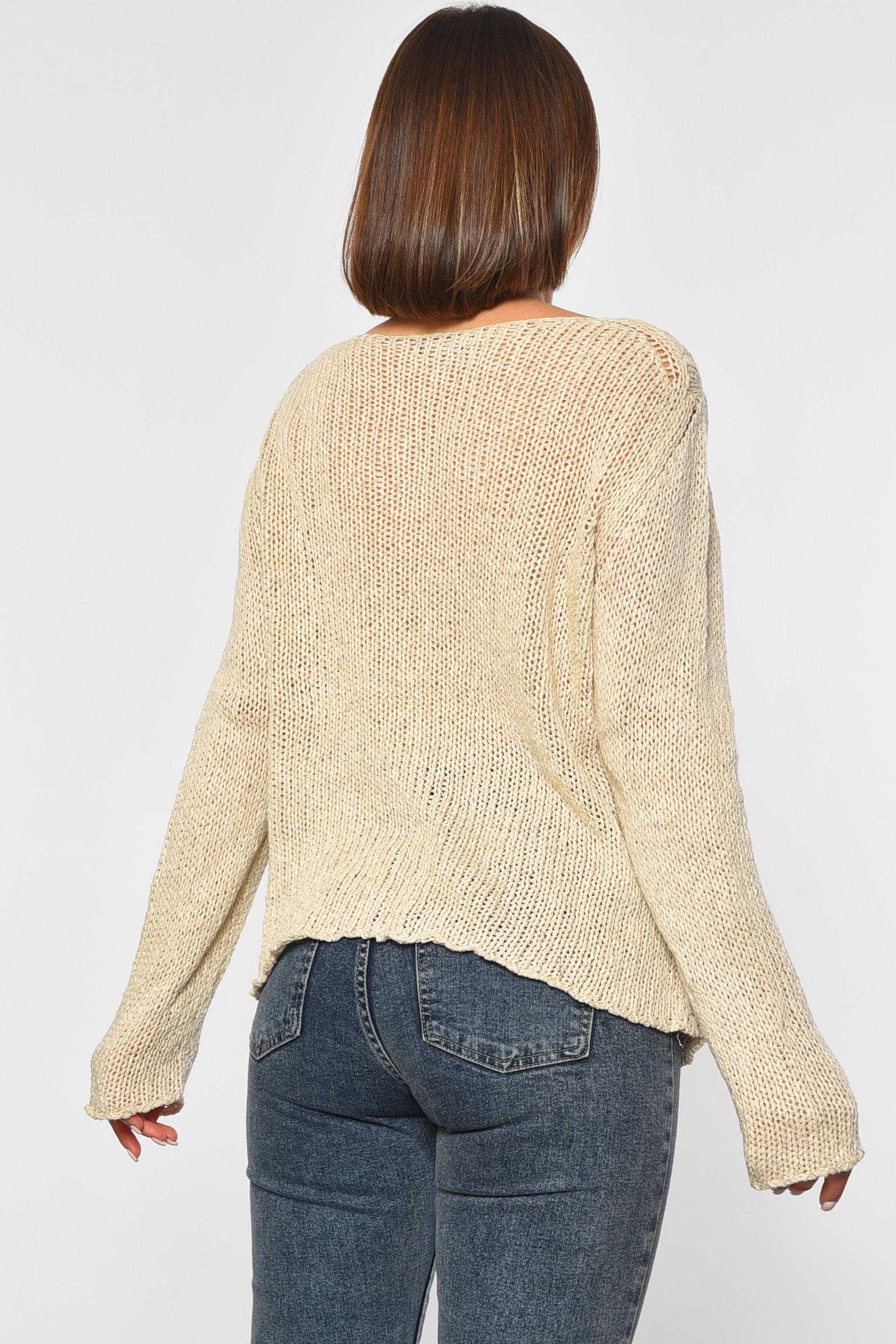 Свитер женский L Серый (187909) - фото 3 Свитер женский L Серый (187909) - фото 3